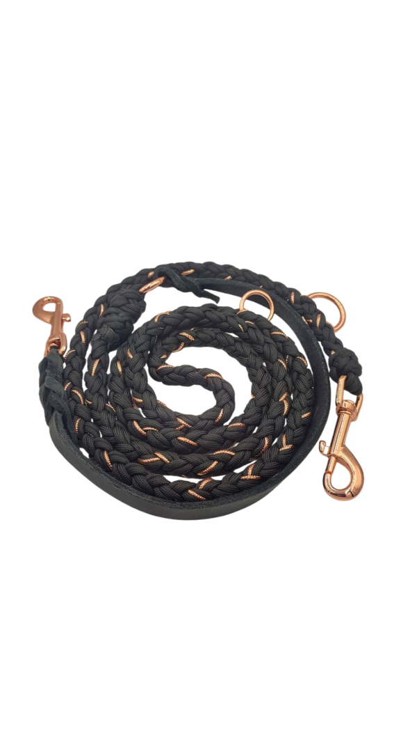 Paracordleine Dark Romance mit Lederhandschlaufe
