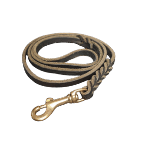 1m Lederleine Military Green