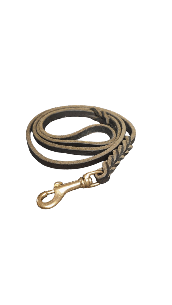 1m Lederleine Military Green