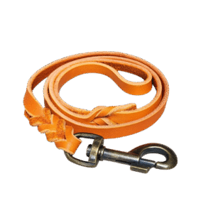 1m Lederleine Orange