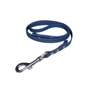 Leine aus wasserabweisendem Gurtband blau