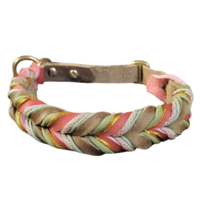 Lederhalsband oliv Spring